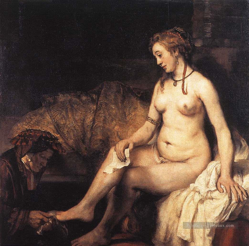 Bathsheba à son bain Rembrandt Peintures à l'huile